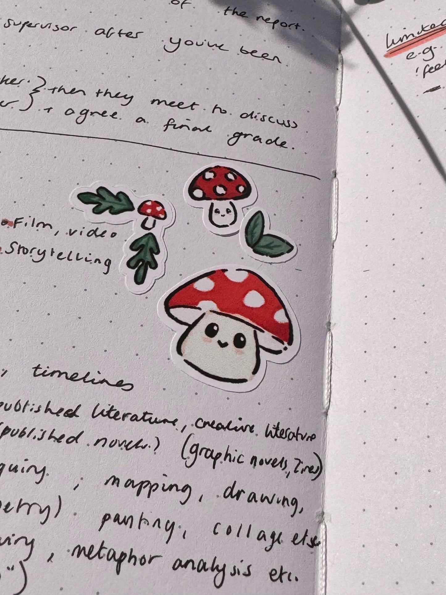 Mushroom Forest Sticker Sheet ~ Cute Journal Stickers ~ Autumn Fall Planner Stickers for Bullet Journal, Scrapbooking ~ Woodland cottagecore